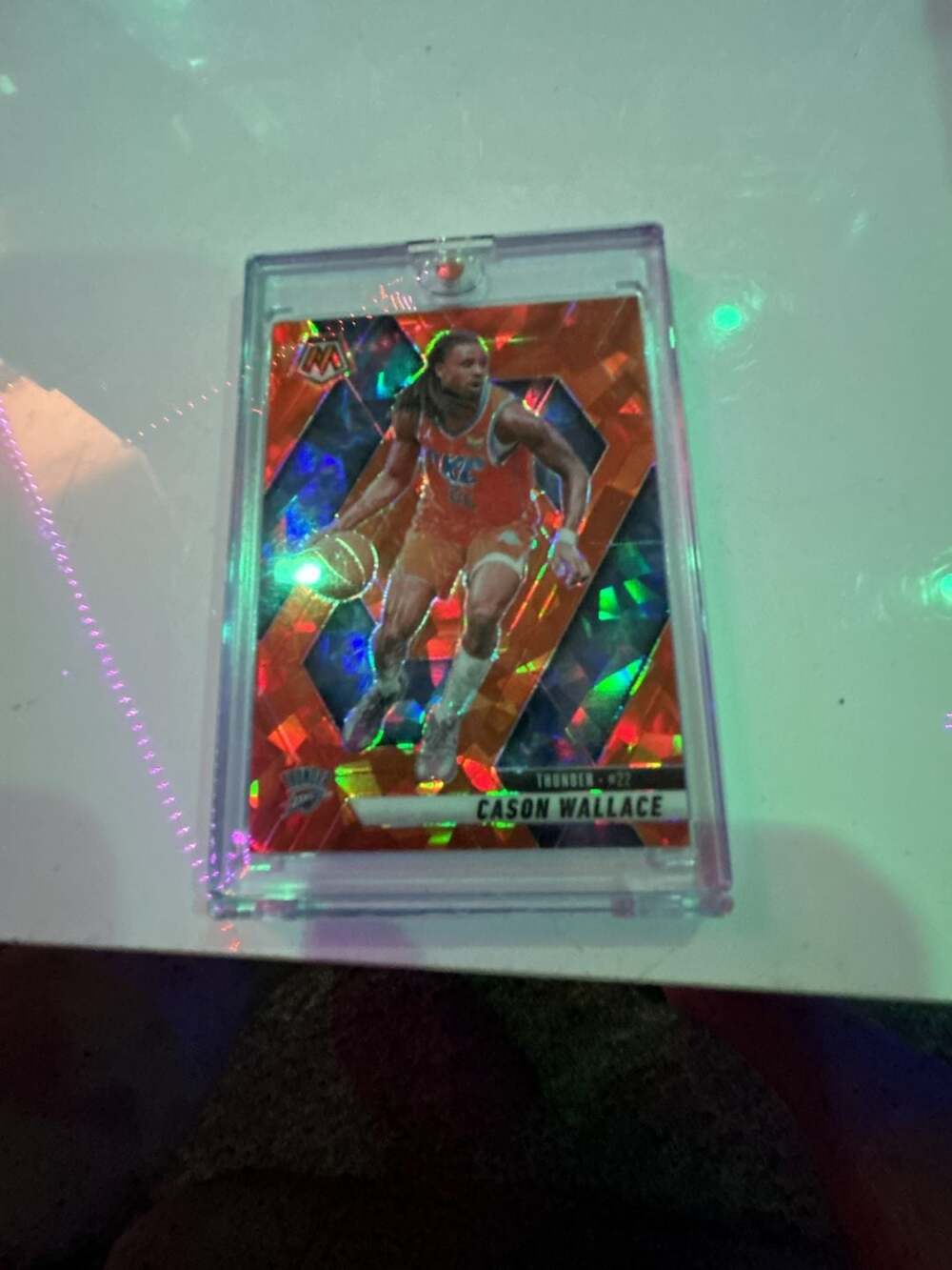 2024-25 Panini Mosaic Cason Wallace #49 Orange Reactive Prizm Serial Numbered 41